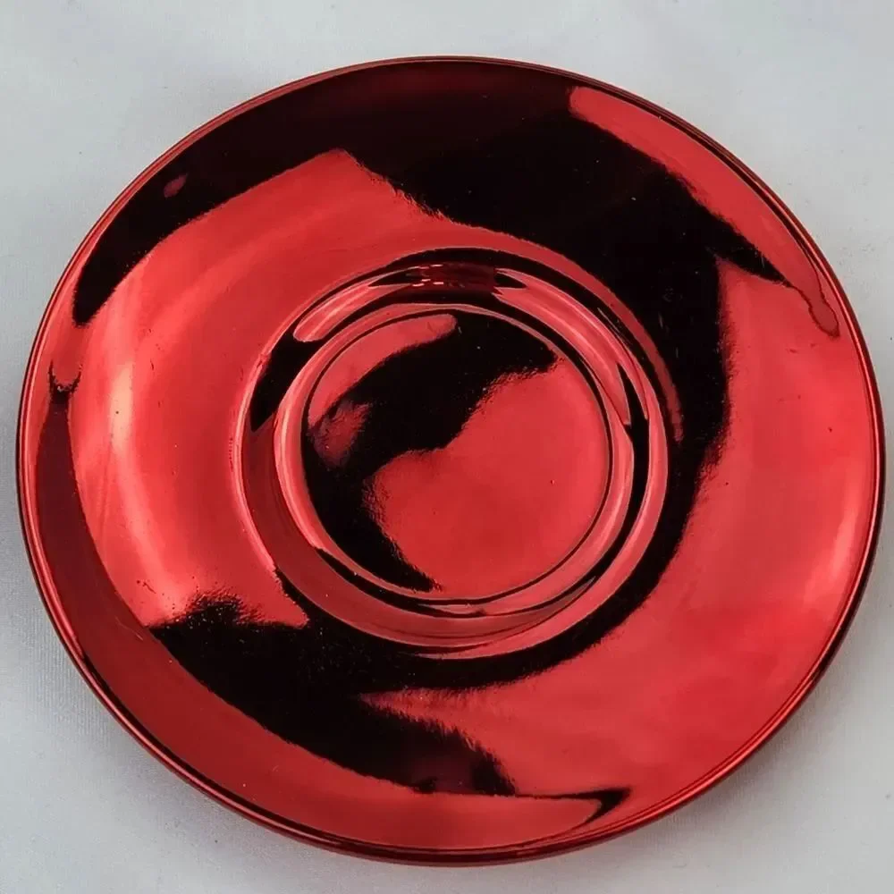 🔹️NWT Starbucks Metallic Red Espresso 3oz Cup & Saucer Set